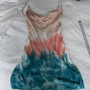 Elegant Tie-Dye Mini Dress